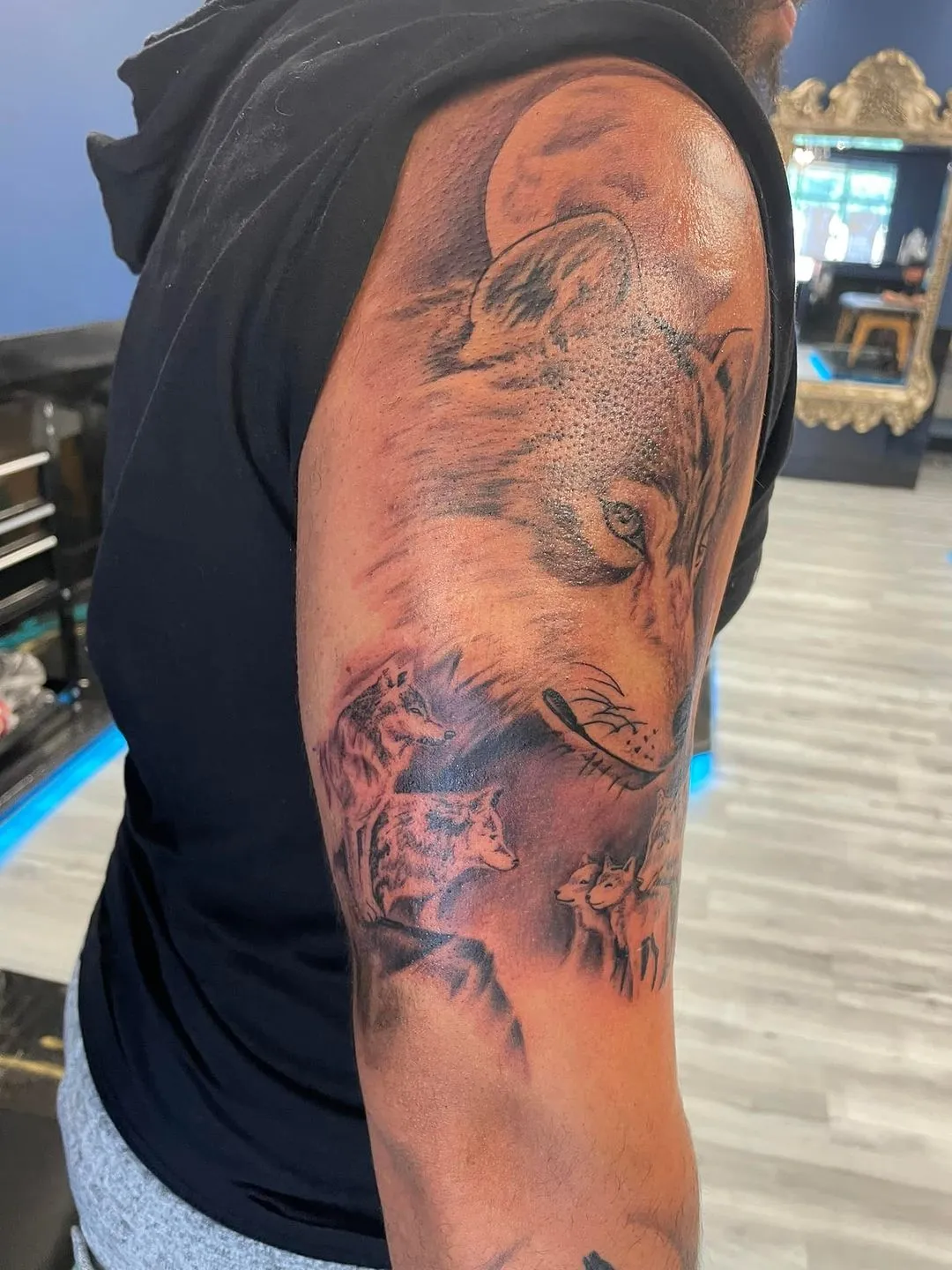 custom tattoos tattoo by TJ Cornelius at Fallen Raven Tattoo Studio in Simpsonville, SC