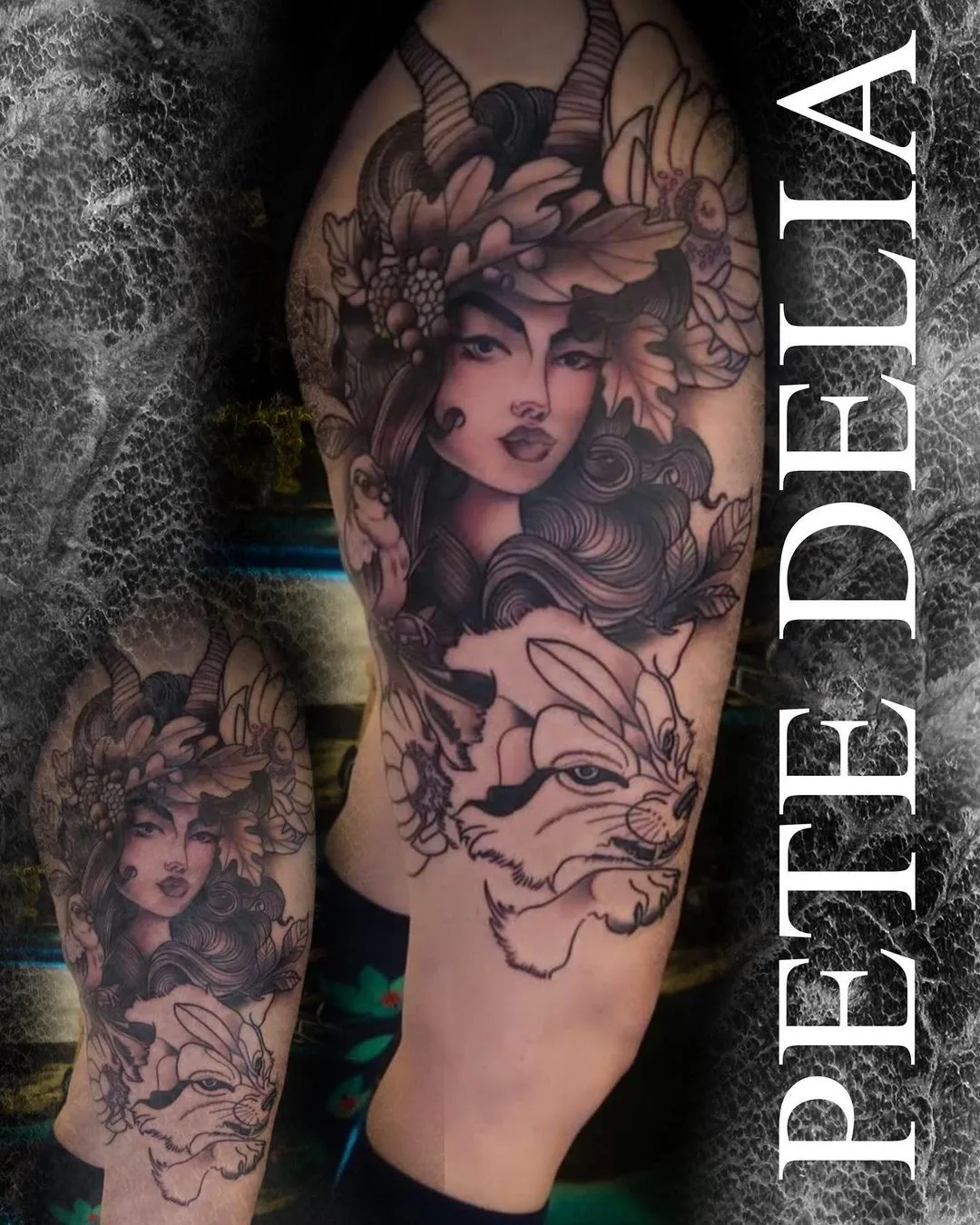 black & grey realism tattoo by Pete Delia at Fallen Raven Tattoo Studio in Simpsonville, SC