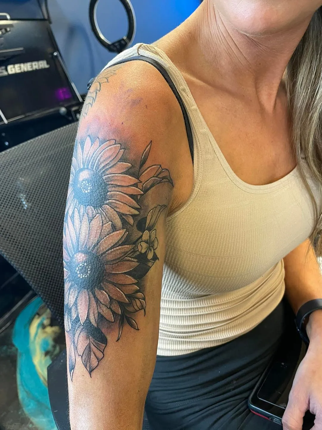 black & grey realism tattoo by TJ Cornelius at Fallen Raven Tattoo Studio in Simpsonville, SC