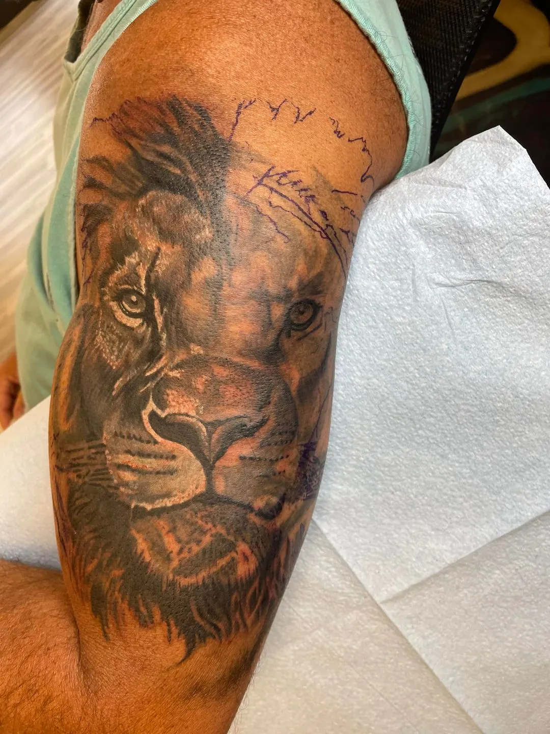 black & grey realism tattoo by TJ Cornelius at Fallen Raven Tattoo Studio in Simpsonville, SC