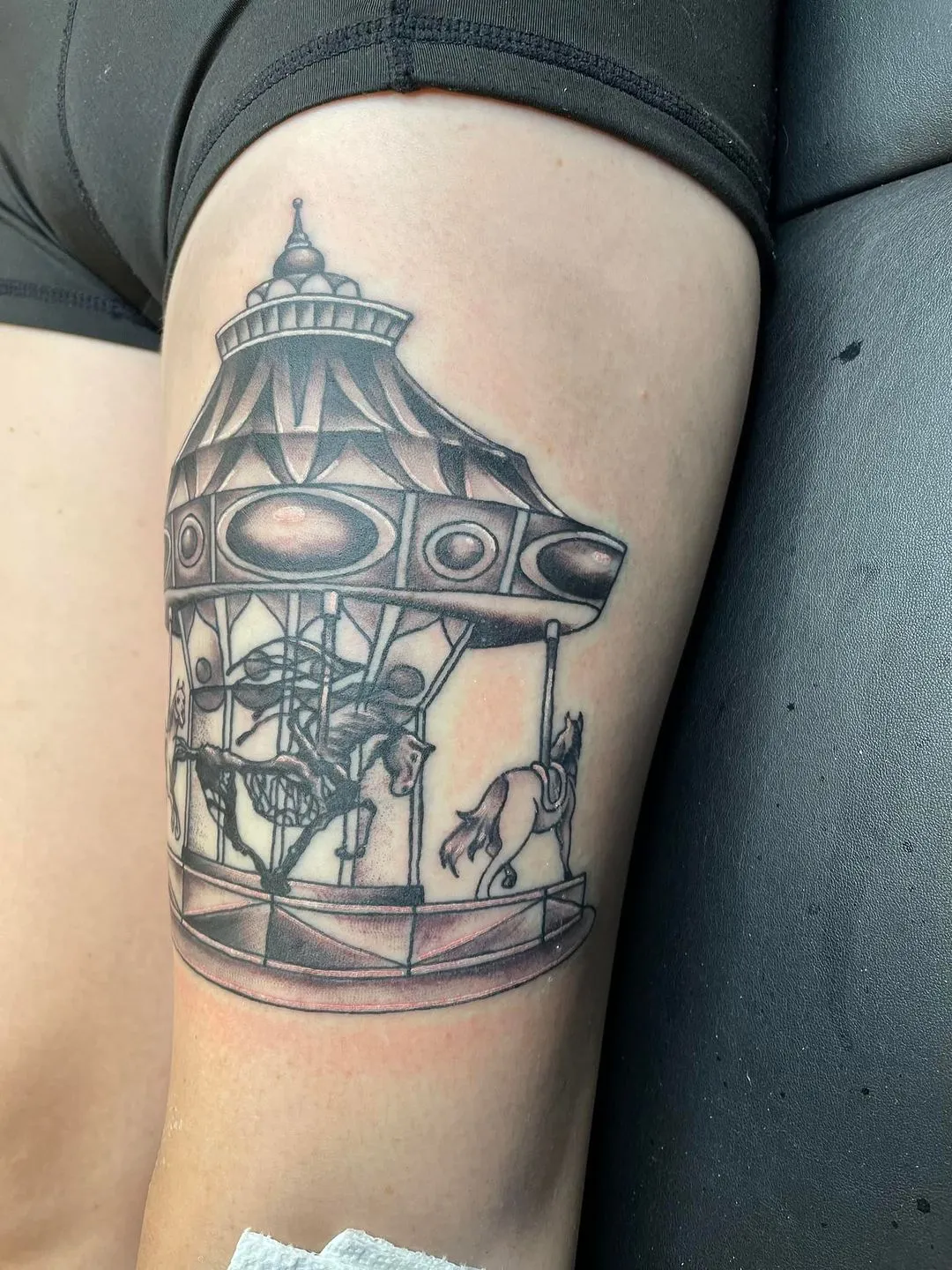 black & grey realism tattoo by TJ Cornelius at Fallen Raven Tattoo Studio in Simpsonville, SC