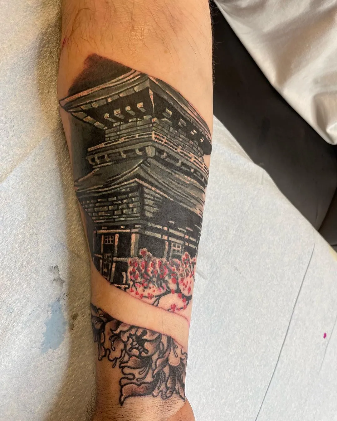 black & grey realism tattoo by TJ Cornelius at Fallen Raven Tattoo Studio in Simpsonville, SC