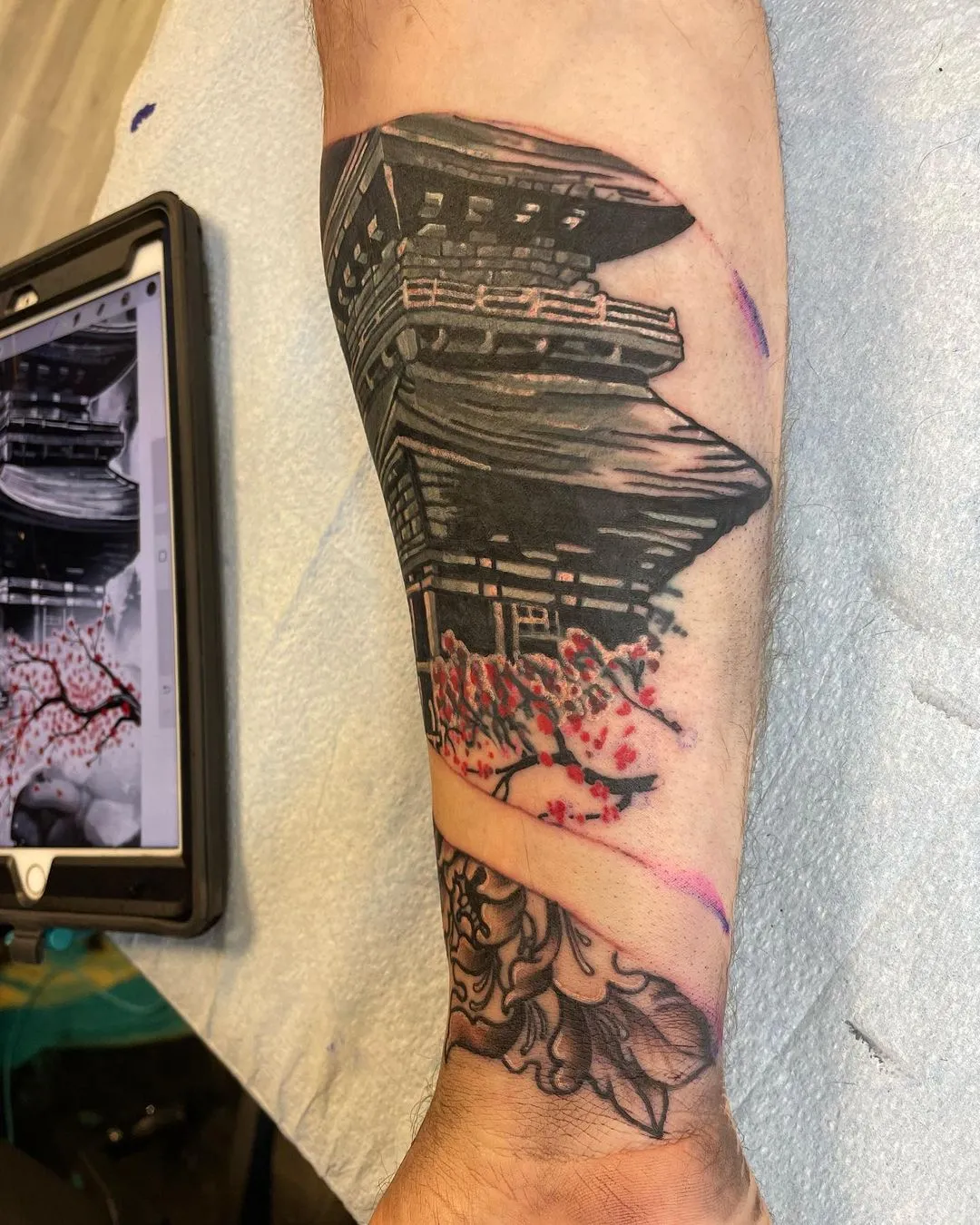 custom tattoos tattoo by TJ Cornelius at Fallen Raven Tattoo Studio in Simpsonville, SC