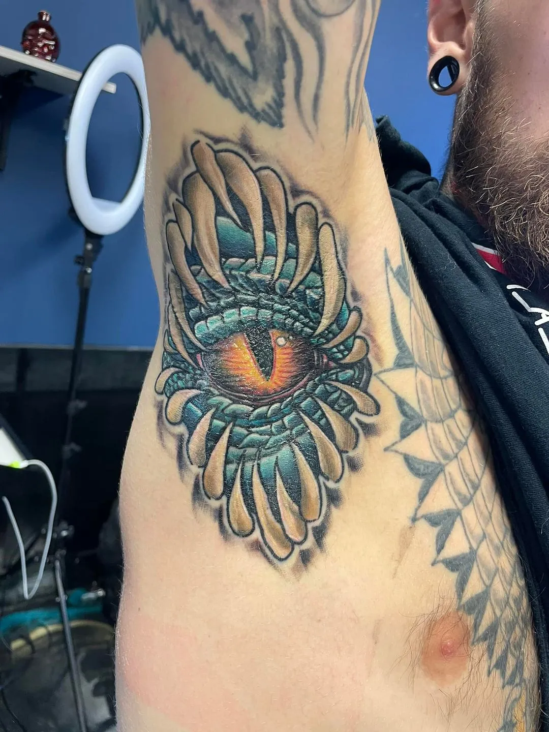 black & grey realism tattoo by TJ Cornelius at Fallen Raven Tattoo Studio in Simpsonville, SC