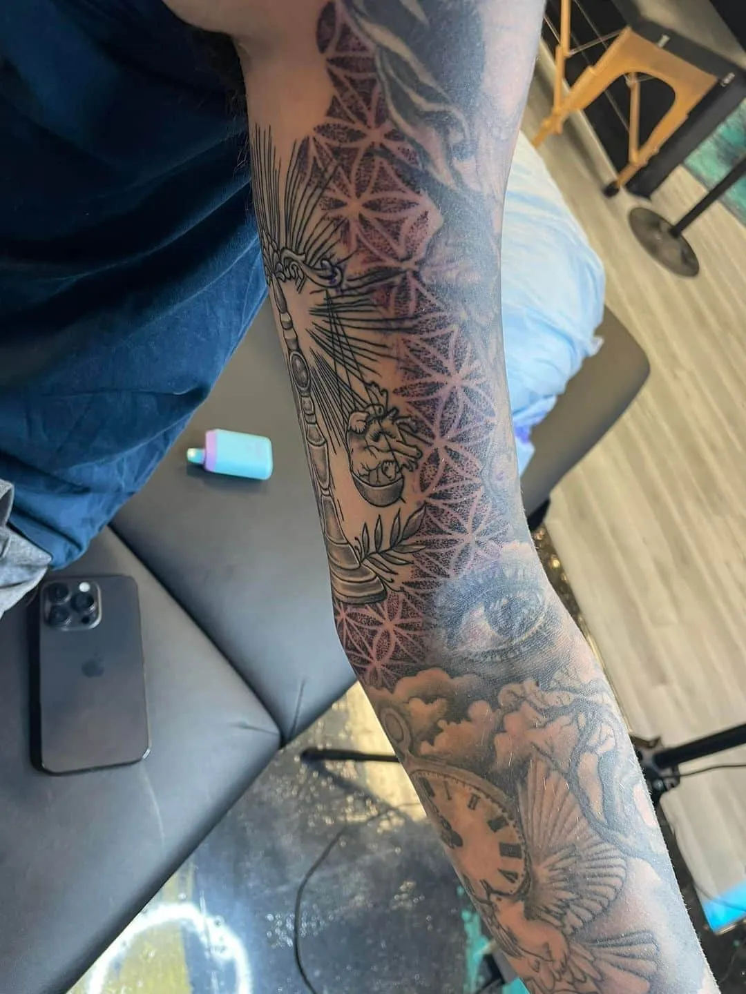 cover-ups tattoo by TJ Cornelius at Fallen Raven Tattoo Studio in Simpsonville, SC