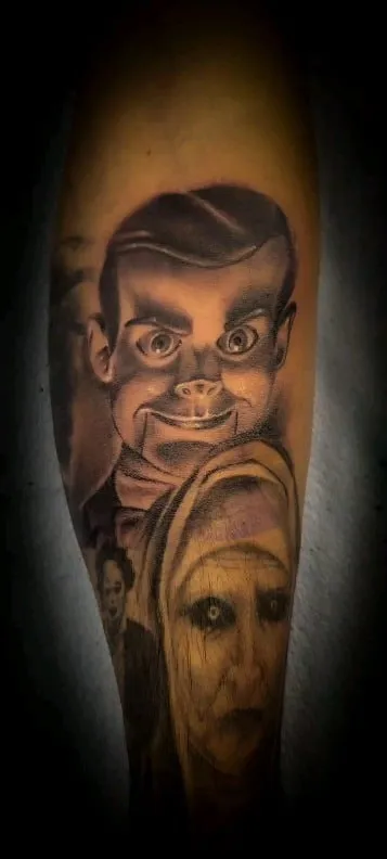 black & grey realism tattoo by Pete Delia at Fallen Raven Tattoo Studio in Simpsonville, SC