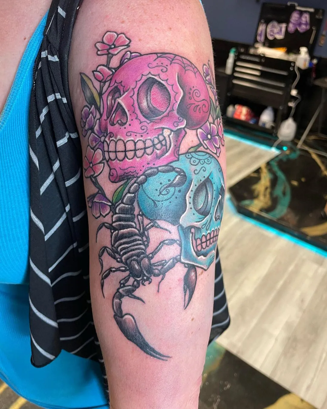 cover-ups tattoo by TJ Cornelius at Fallen Raven Tattoo Studio in Simpsonville, SC