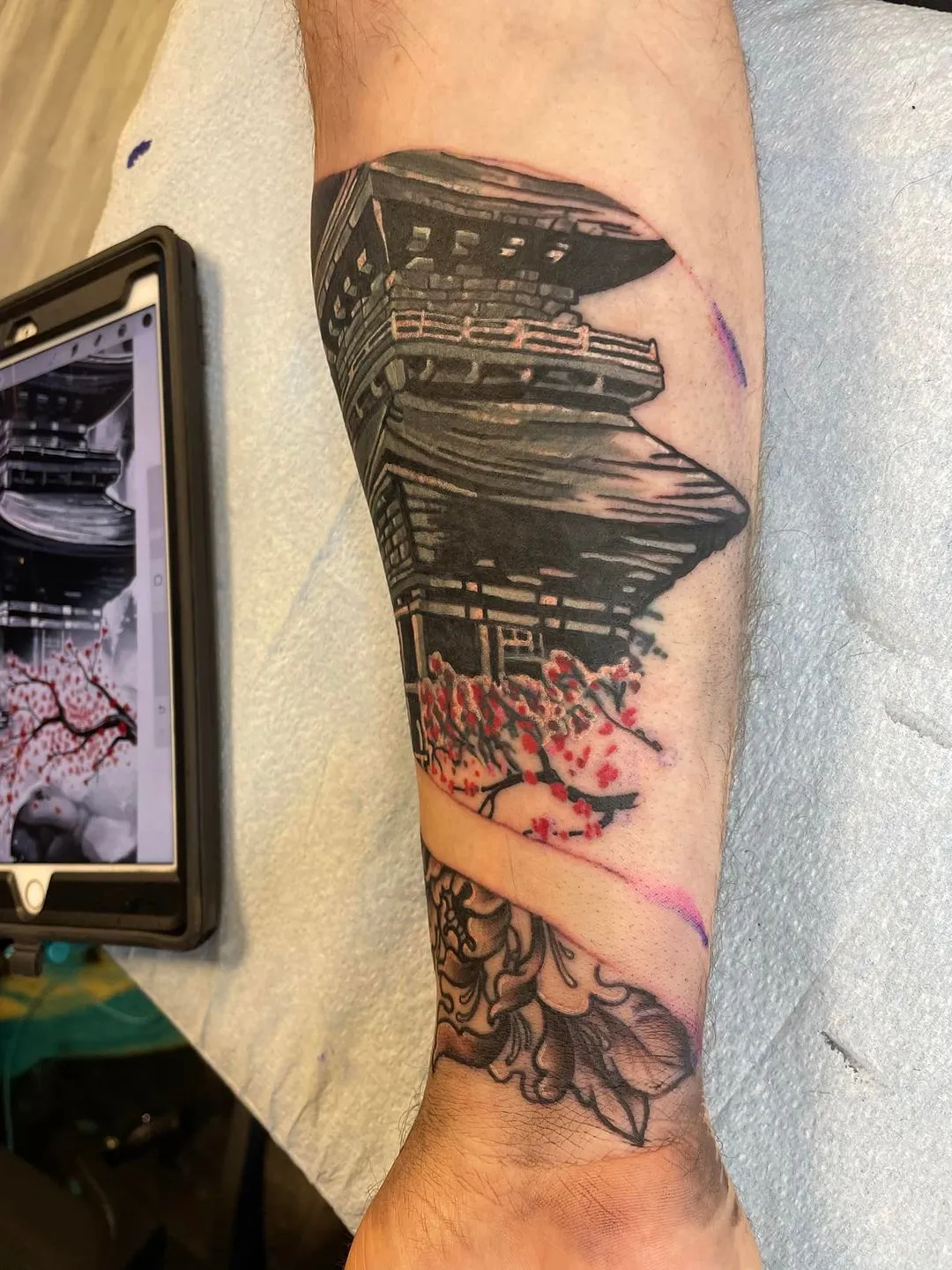 custom tattoos tattoo by TJ Cornelius at Fallen Raven Tattoo Studio in Simpsonville, SC