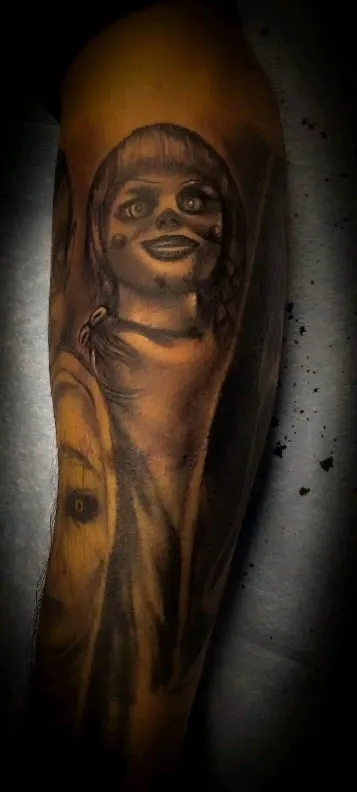 black & grey realism tattoo by Pete Delia at Fallen Raven Tattoo Studio in Simpsonville, SC