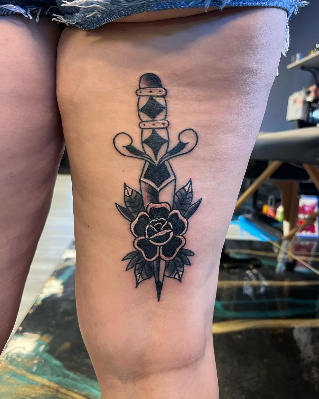 fine line tattoo by Trey Couch at Fallen Raven Tattoo Studio in Simpsonville, SC