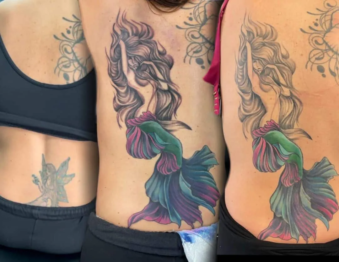 cover-ups tattoo by TJ Cornelius at Fallen Raven Tattoo Studio in Simpsonville, SC