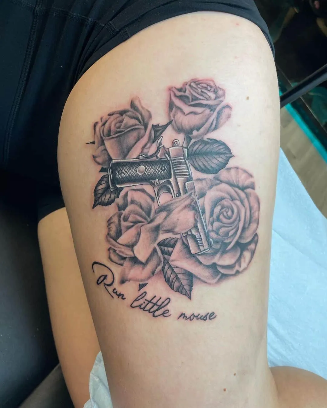 black & grey realism tattoo by TJ Cornelius at Fallen Raven Tattoo Studio in Simpsonville, SC