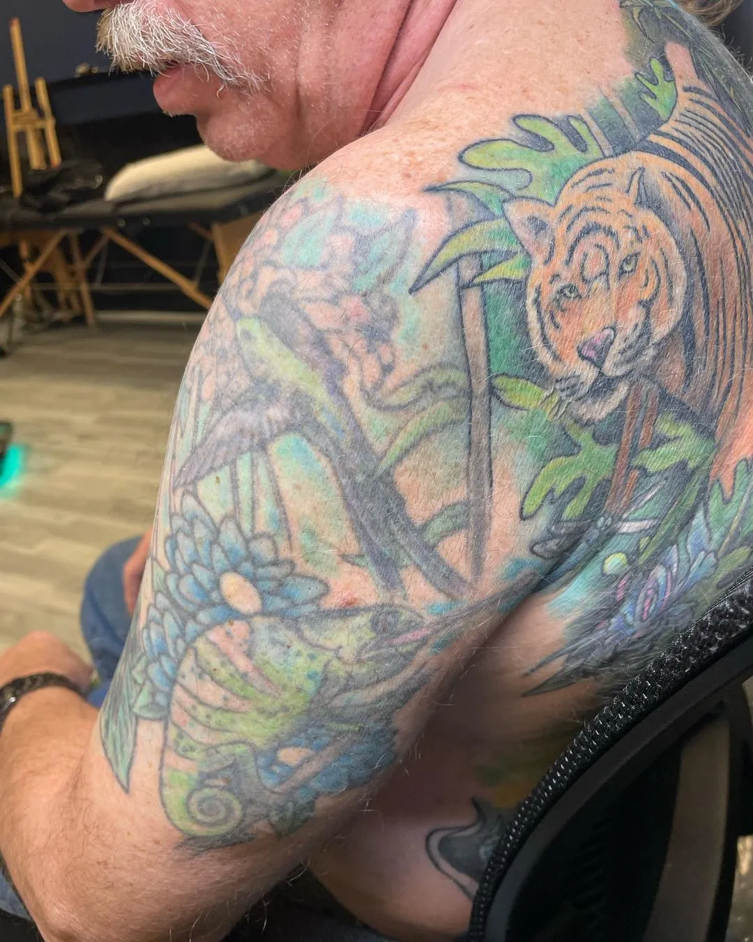 custom tattoos tattoo by TJ Cornelius at Fallen Raven Tattoo Studio in Simpsonville, SC