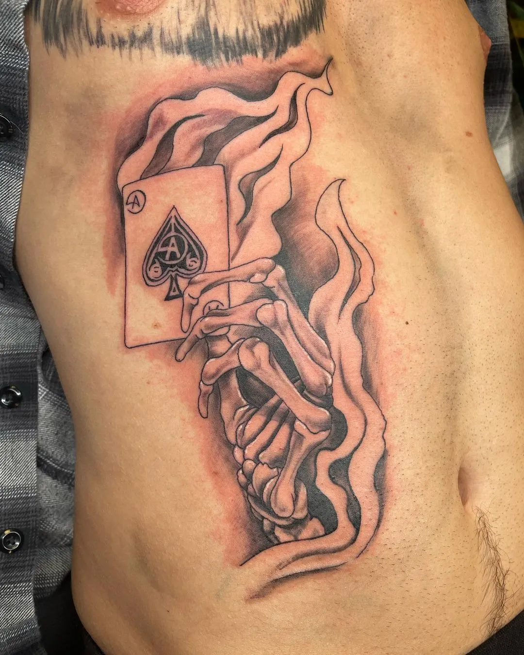 custom tattoos tattoo by TJ Cornelius at Fallen Raven Tattoo Studio in Simpsonville, SC