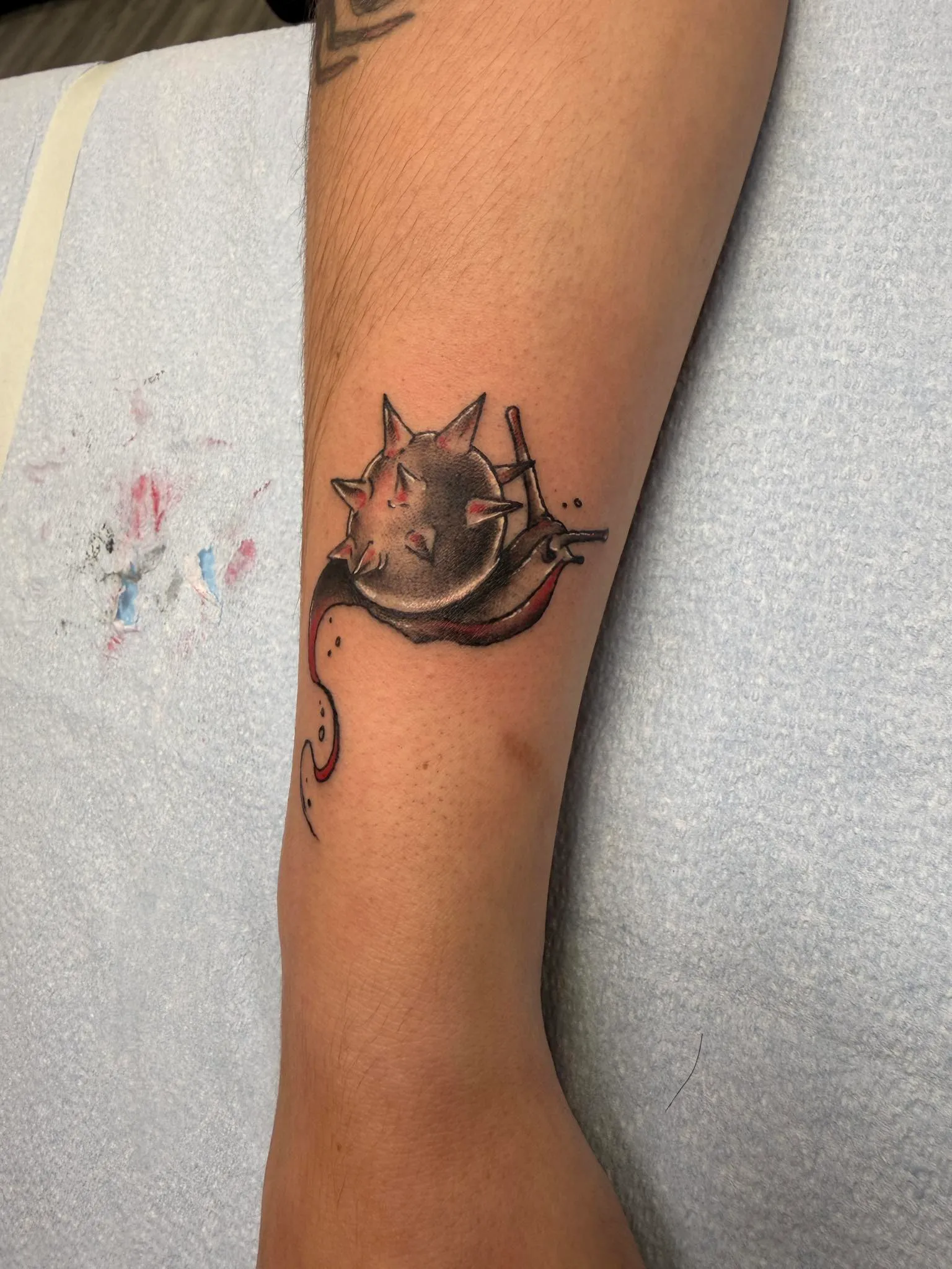 linework tattoo by Olivia Hart at Fallen Raven Tattoo Studio in Simpsonville, SC