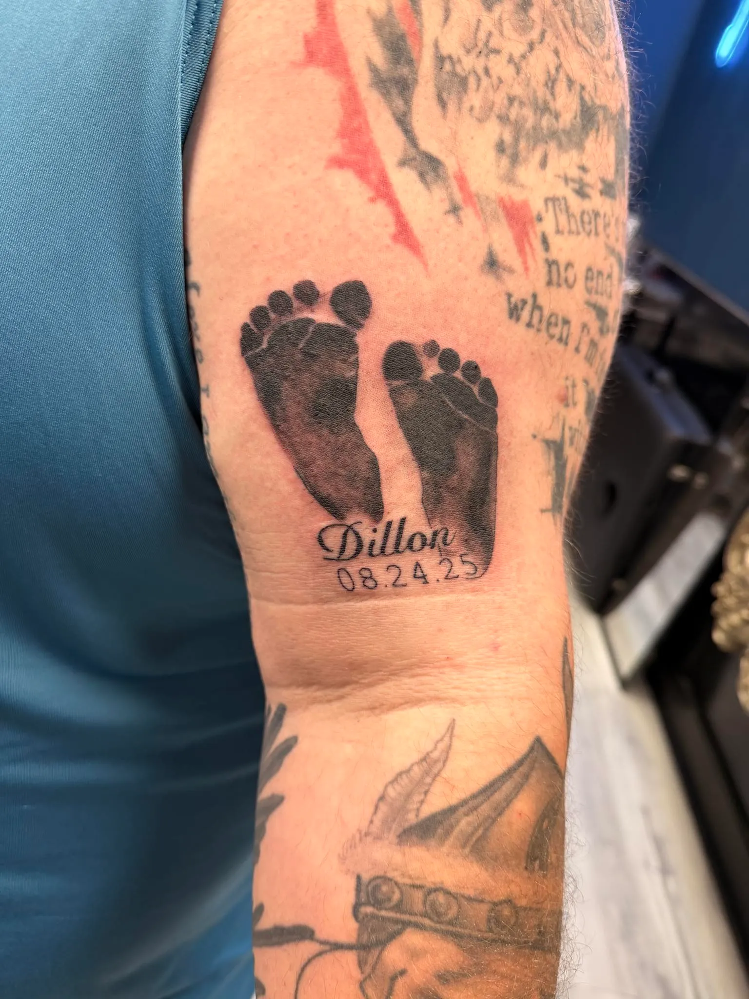 linework tattoo by Olivia Hart at Fallen Raven Tattoo Studio in Simpsonville, SC